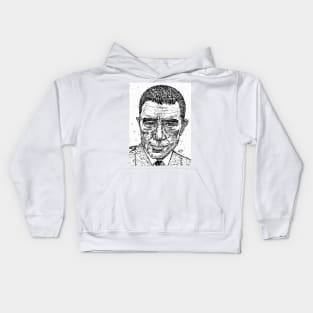 YUKIO MISHIMA ink portrait.2 Kids Hoodie